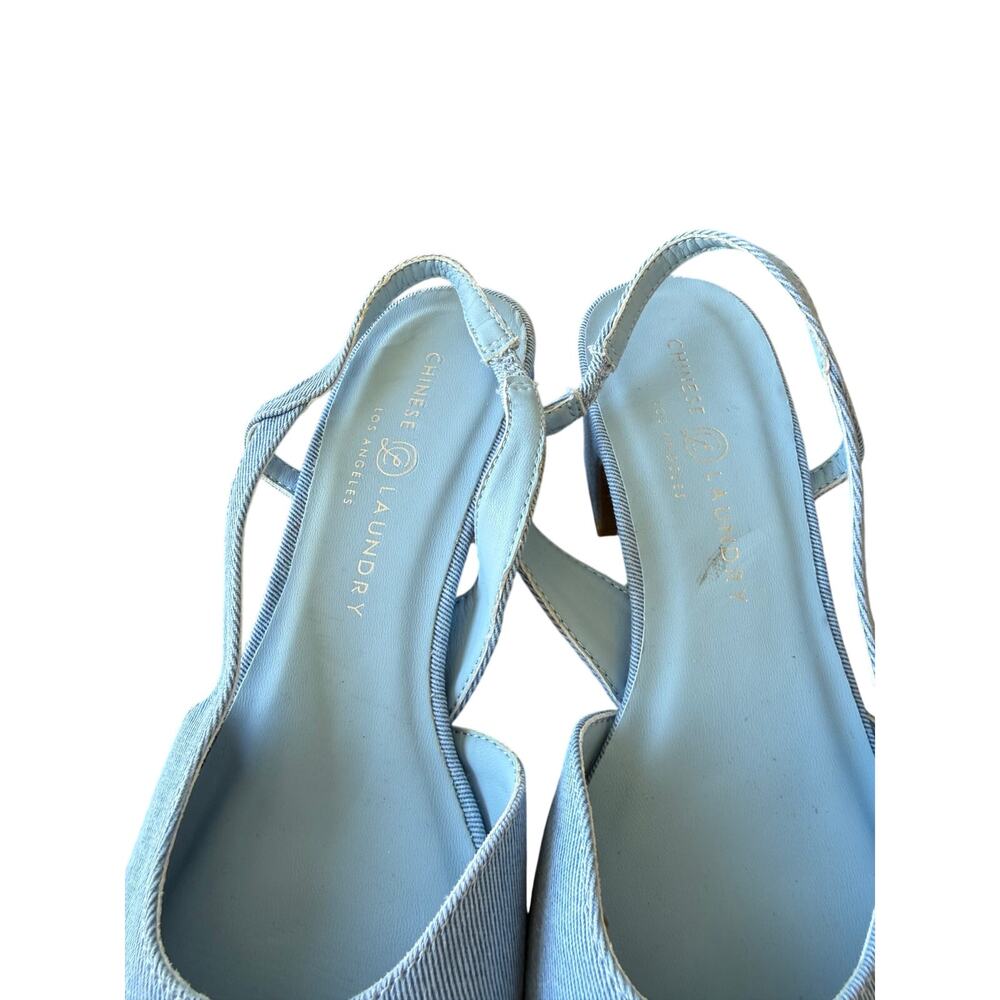 Chinese Laundry Women's Blue Rozie Denim Slingback Pumps Size 8.5M - Picture 7 of 11
